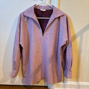 Ann Mashburn purple/white Viola top size M